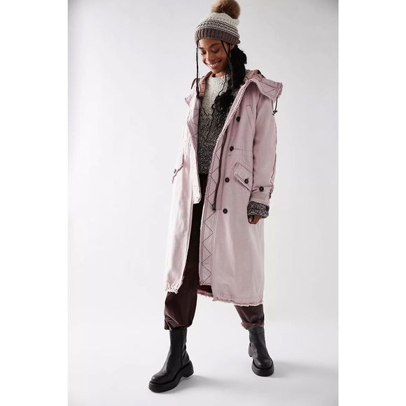 New Free People On The Road Again Parka Jacket Size Small